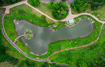 Aerial photo of Rumble Pond