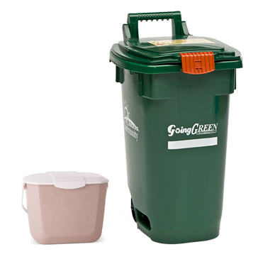 Image of green bin and kitchen container